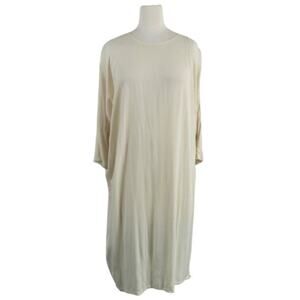 Altar Houseline Dress Jersey Knit Batwing Dolman Cream Size Small